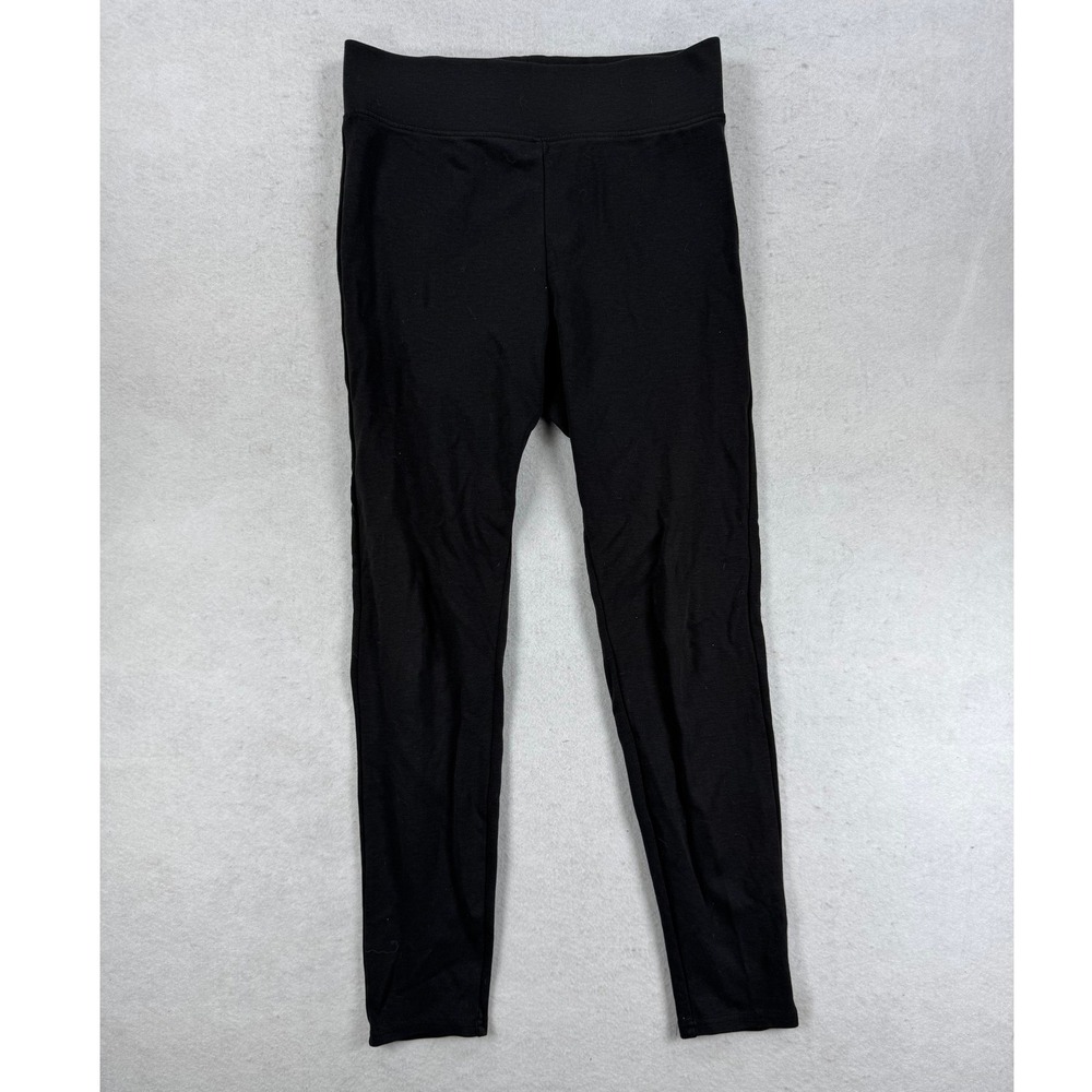 A New Day Womens Black High Waisted Leggings Solid Stretch Size Medium